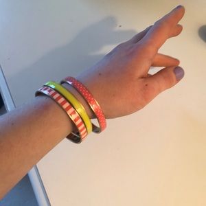 Crew cuts pink/lime bangles